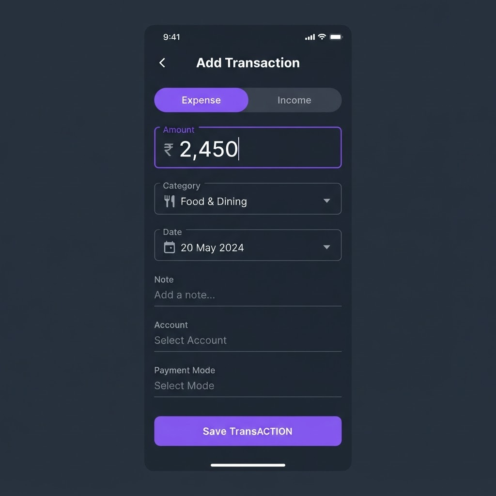 ADD TRANSACTION