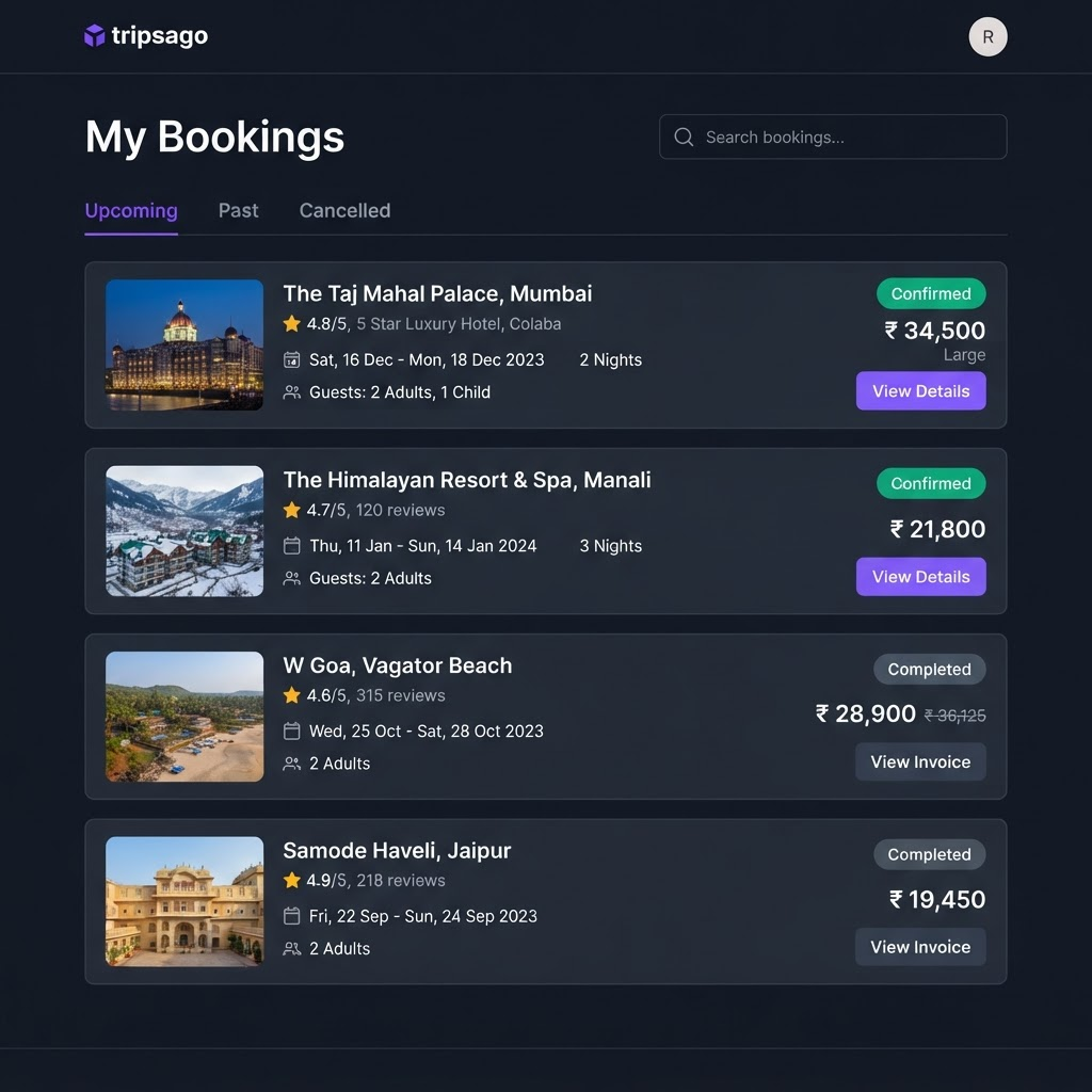MY BOOKINGS